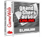 Grand Theft Auto Online - Cash Card - 1250000 USD