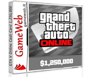 Grand Theft Auto Online - Cash Card - 1250000 USD